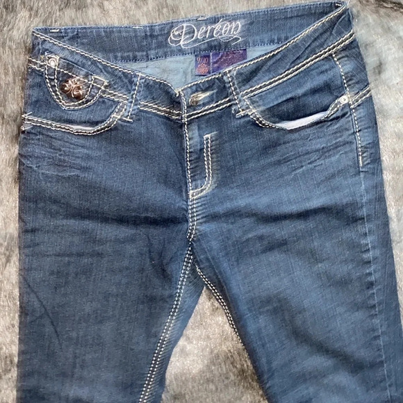 Dereon Y2K denim skinny jeans  Size 9/10 - Picture 7 of 16